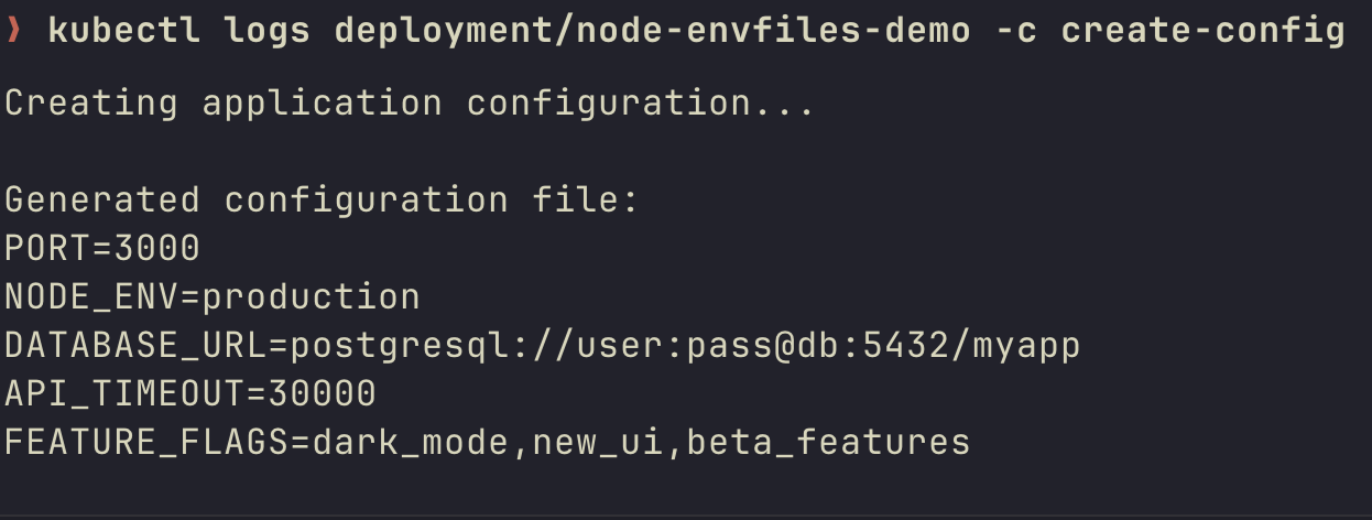 Init Container Logs